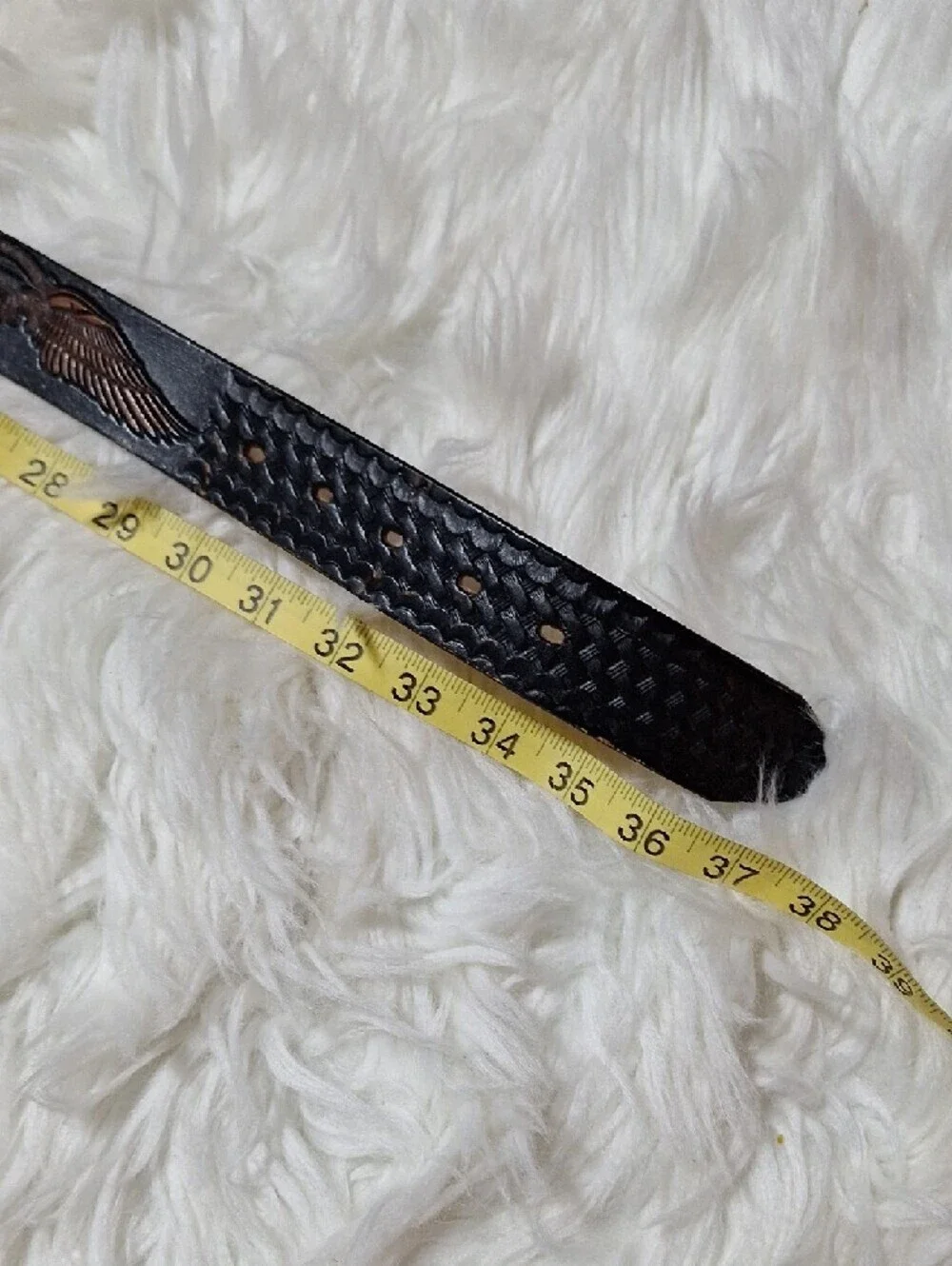 Harley-Davidson Brown Leather Belt with Gold Eagle Buckle